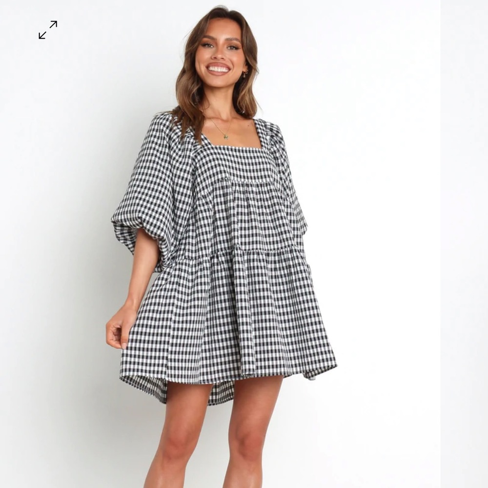 Petal & Pup CAPRANICA DRESS - BLACK GINGHAM